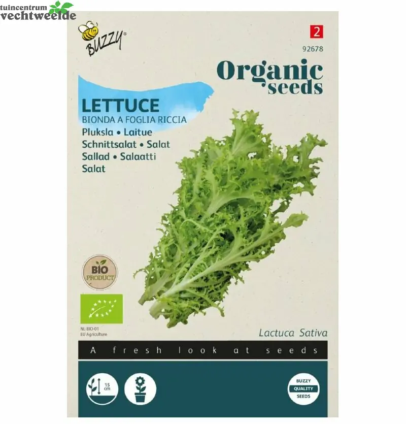 Samen pflücken Kopfsalat bionda a foglia 0.5 Gramm Organic Tuinplus