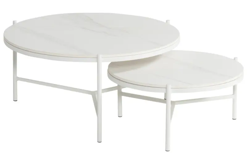 Carson Couchtisch Weiß Dia. 62 H 30 cm Hartman