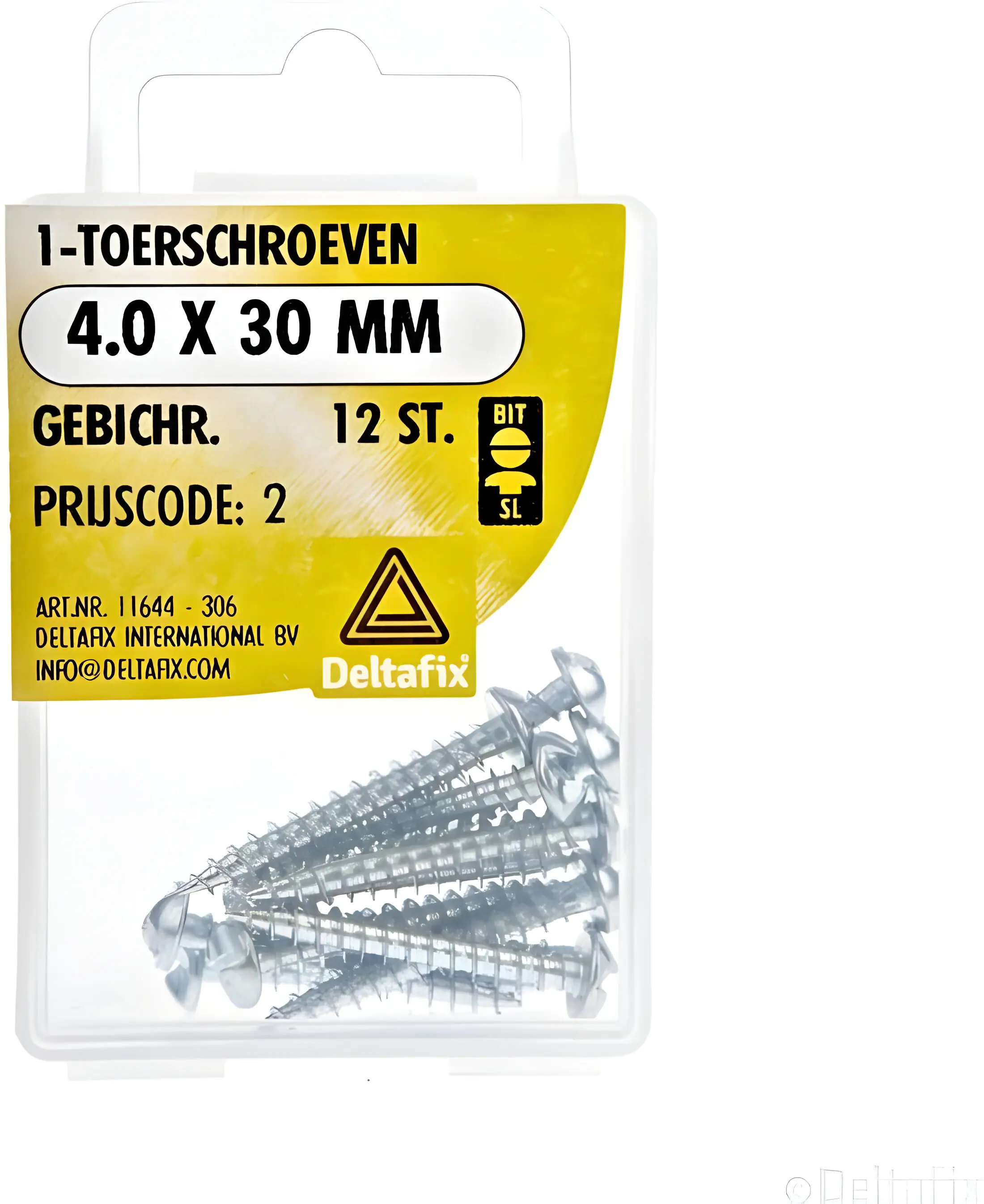 1-Zahn-Schraube 4,0x30mm gebi 12Stk Deltafix
